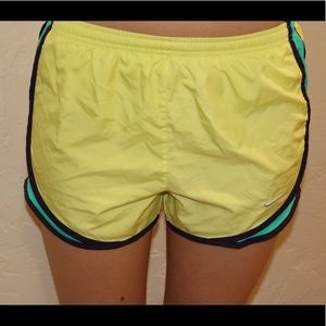 Nike tempo. yellow & green and purple. XS